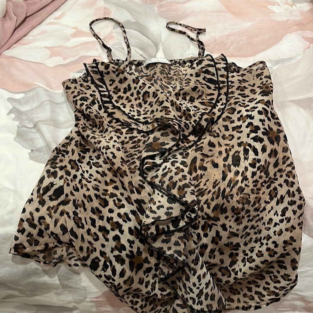 Camisole Leppard print top